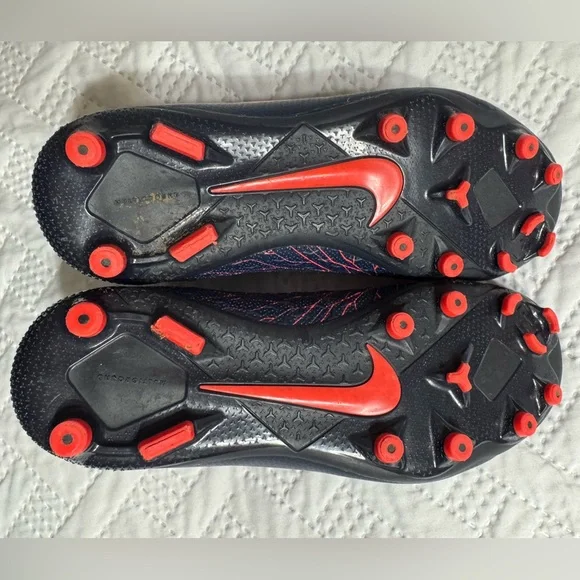 Nike Phantom VSN Acandemy DF FG Navy Blue Red Cleats Youth Size 4 Outdoors - Picture 7 of 10